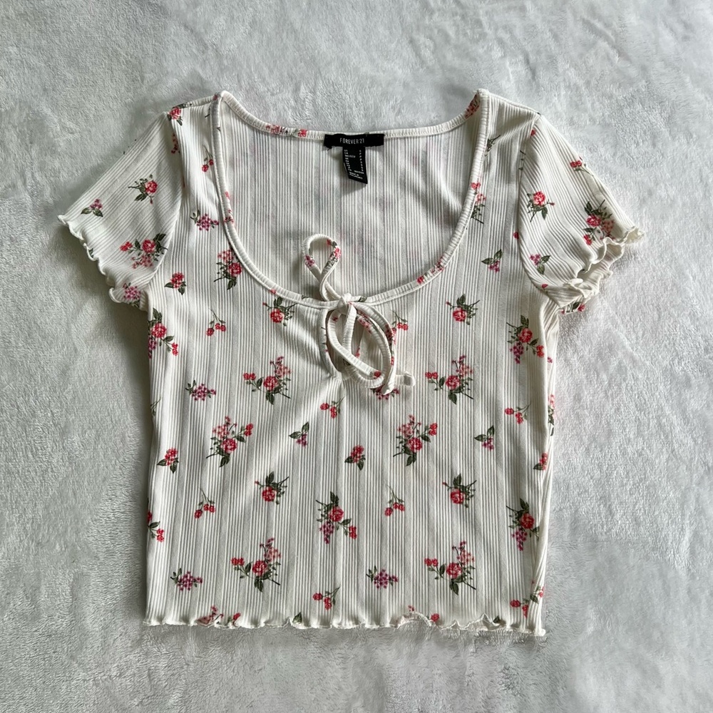 Forever 21 Floral Crop Top